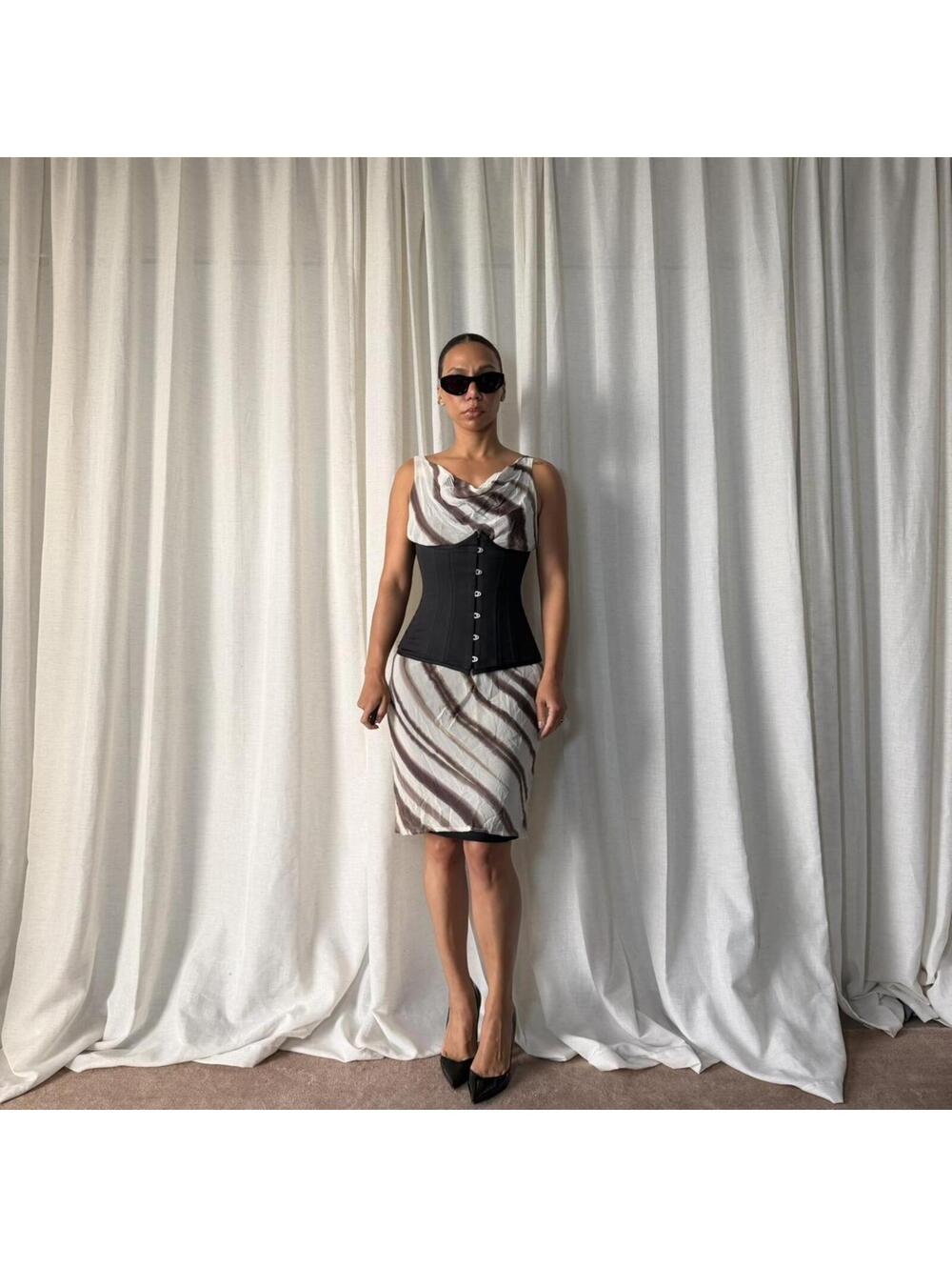 Essentials Women's Multi and Black Dress